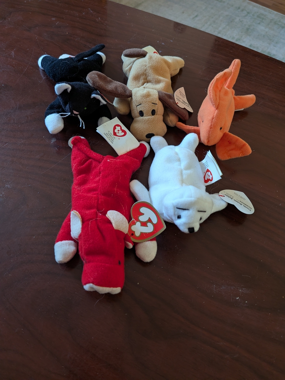 90s Vintage Lot Of 5 McDonald's TY Teenie Beanie Babies